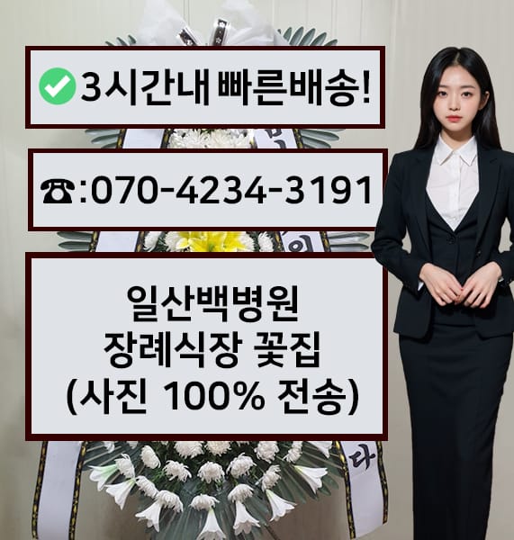일산백병원장례식장 근조화환